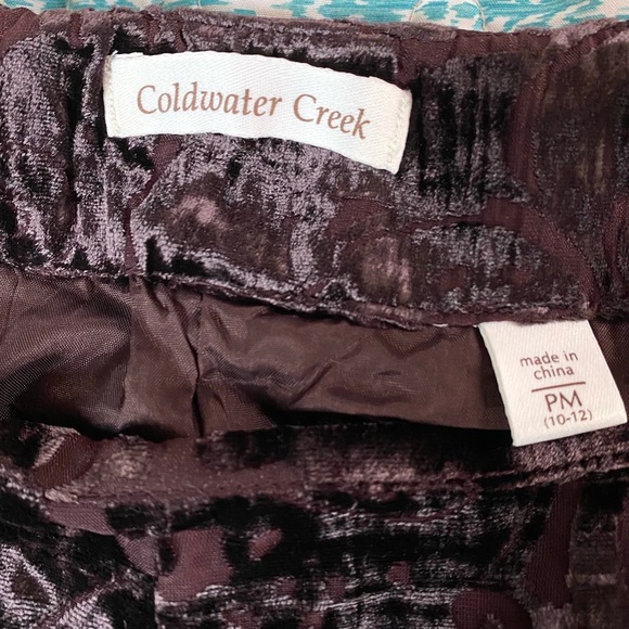 Coldwater Creek Burnt Velvet Flowy Brown Whimsigoth Skirt - Picture 7 of 9